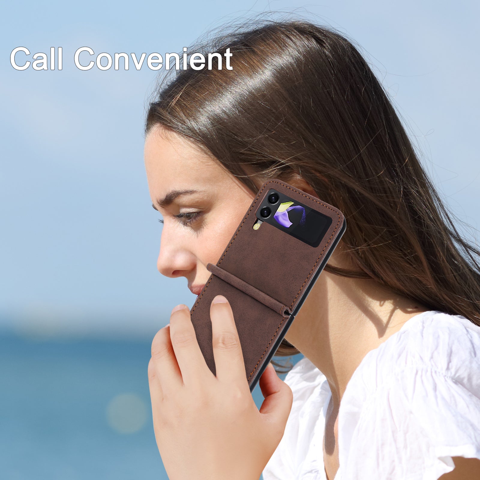 DF-05 For Samsung Galaxy Z Flip4 5G Case PC+PU Leather Bump Proof Back Phone Cover DF-05 For Samsung Galaxy Z Flip4 5G Case PC+PU Leather Bump Proof Back Phone Cover